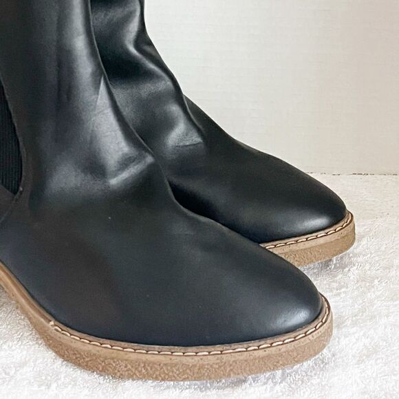 New Evans Black WIDE FIT Saskia Ankle Block Heel Boot Sz Womens 12 - Picture 5 of 8